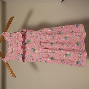 Carter's dress : Pink rainbow and butterfly summer dress size 4/5